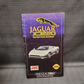 Instruction Manual ONLY!!! Jaguar  Xj220 SEGA CD Manual