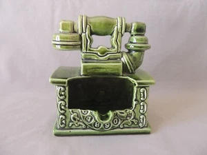 Vintage ceramic ashtray green phone Japan - Picture 1 of 9