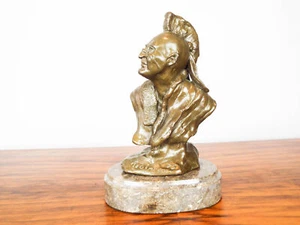 Original Iroquois Chief Bronze Sculpture Bust Signed James Regimbal Statue 1975 - Picture 1 of 12