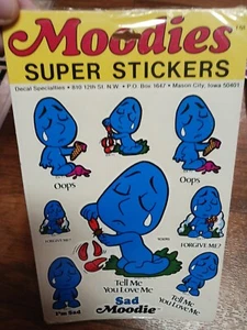 Rare 1983 Sealed Moody Super Stickers Made In USA Kent Toys - Picture 1 of 5
