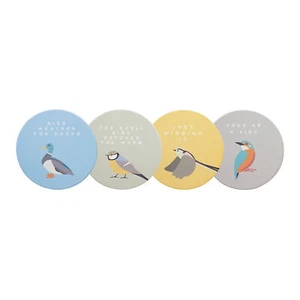 Free As A Bird Weather For Ducks Multicolor 4 In. Stoneware Coaster; Set of 4 - Picture 1 of 4
