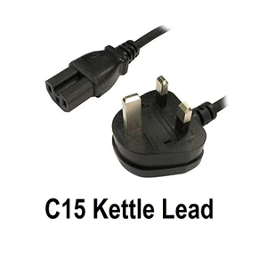 2m IEC C15 Kettle Hot Lead Cable Stripper Steamer Power 10A Lead Plug - Picture 1 of 3