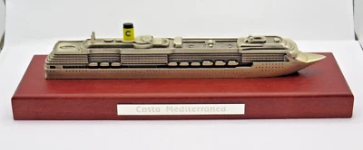 Costa Mediterranea Modell Kreuzfahrtschiff  Metall + Holz Länge ca. 23 cm - Bild 1 von 4