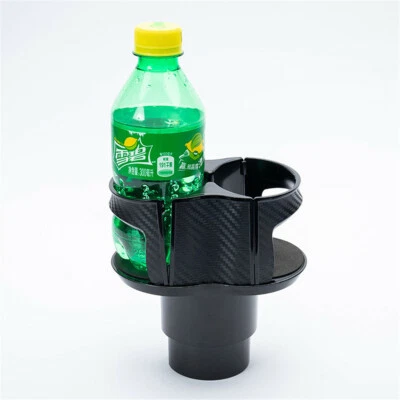  Carbon Fiber Look Car Coffee Cup Holder Mount Console Bottle Drinking Bracket  - Image 1 of 4
