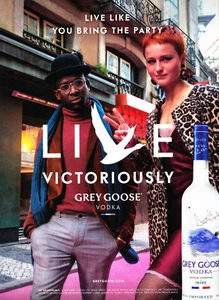 GREY GOOSE VODKA AD #6 RARE 2019 OOP "LIVE LIKE YOU BRING THE PARTY" - Picture 1 of 2