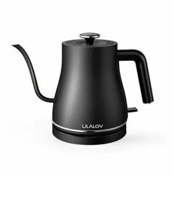 Electric Gooseneck Kettle Ultra Fast 1200W Stainless Steel Black Matte 0.8L - Image 1 of 4
