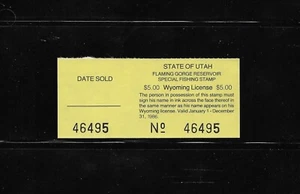 Ingresos estatales de caza/pesca: UT 1986 Flaming Gorge Fishing UT-FG23 ($5); MNH - Imagen 1 de 1