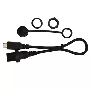 USB Type C 3.1 Car Boat Motorcycle Dash Panel Mount Flush Waterproof Kit Cable - Picture 1 of 9