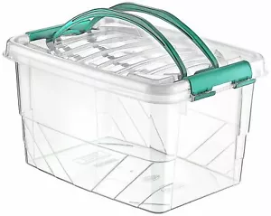 HobbyLife Clear Plastic Rectangle Flat Handy Box 13 Litre Ideal For Storing Safe - Picture 1 of 3