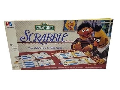 Sesame Street Scrabble Child Crossword Game 1992 Milton Bradley EXCELLENT - Image 1 of 4