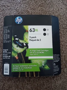 HP 63XL czarny wkład atramentowy 2-pak exp. maj 2022 fabrycznie nowy w pudełku - Zdjęcie 1 z 3
