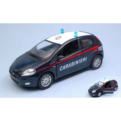 FIAT GRANDE PUNTO CARABINIERI 1:24 New Ray Forze dell'Ordine Modellino Nuovo - Immagine 1 di 3