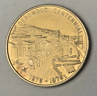 Medalla moneda mina de oro vintage Deadwood del centenario de Dakota del Sur Homestake Foto 1 de 2