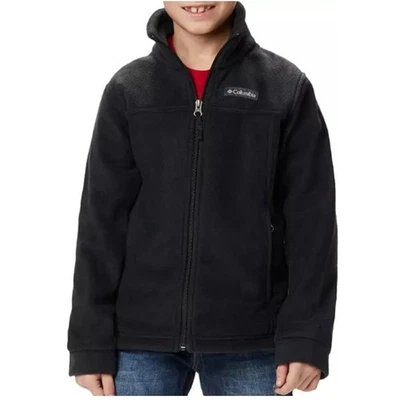 Columbia Black Steens Mountain Fleece Jacket Kids Youth Medium (10/12) Full Zip - Image 1 of 4
