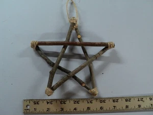 6-3/4" Wood Stick Christmas Star Ornament Decor Star Of David Custom - Picture 1 of 2