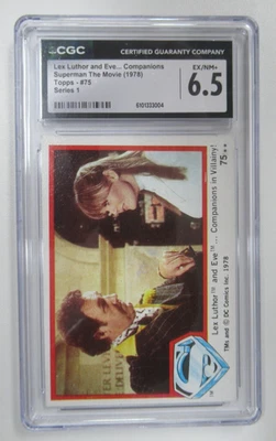 1978 Topps Superman Lex Luthor And Eve... Companions #75 CGC 6.5 - Image 1 of 3