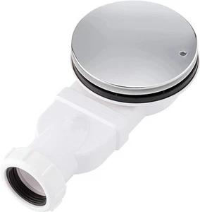 Low Profile Shower Drain Chrome Plated ABS Shower Tray Siphon Slim Drain 90mm... - Picture 1 of 9