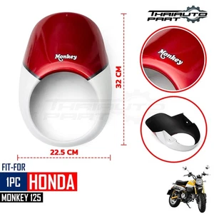 Honda Z 125 Monkey 4Speed 2018-21 Windshield Windscreen Shield Front Cover Red - Picture 1 of 10