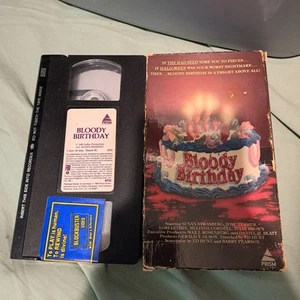 TESTED - RARE Bloody Birthday VHS Horror Prism Video Cult Gore Slasher Movie - Picture 1 of 10