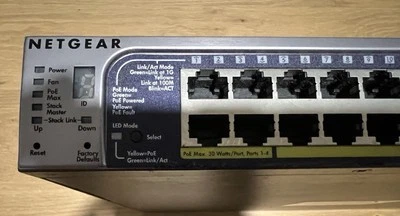 - NETGEAR ProSafe GS748TPS 48 Port Gigabit PoE Stackable Smart Switch  - Image 1 of 4