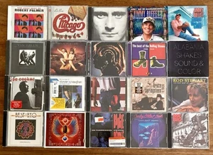 20 Classic Rock CDs, Used, Van Halen, Rolling Stones, Mr. Big, B.T.O., Stevie Ra - Picture 1 of 1