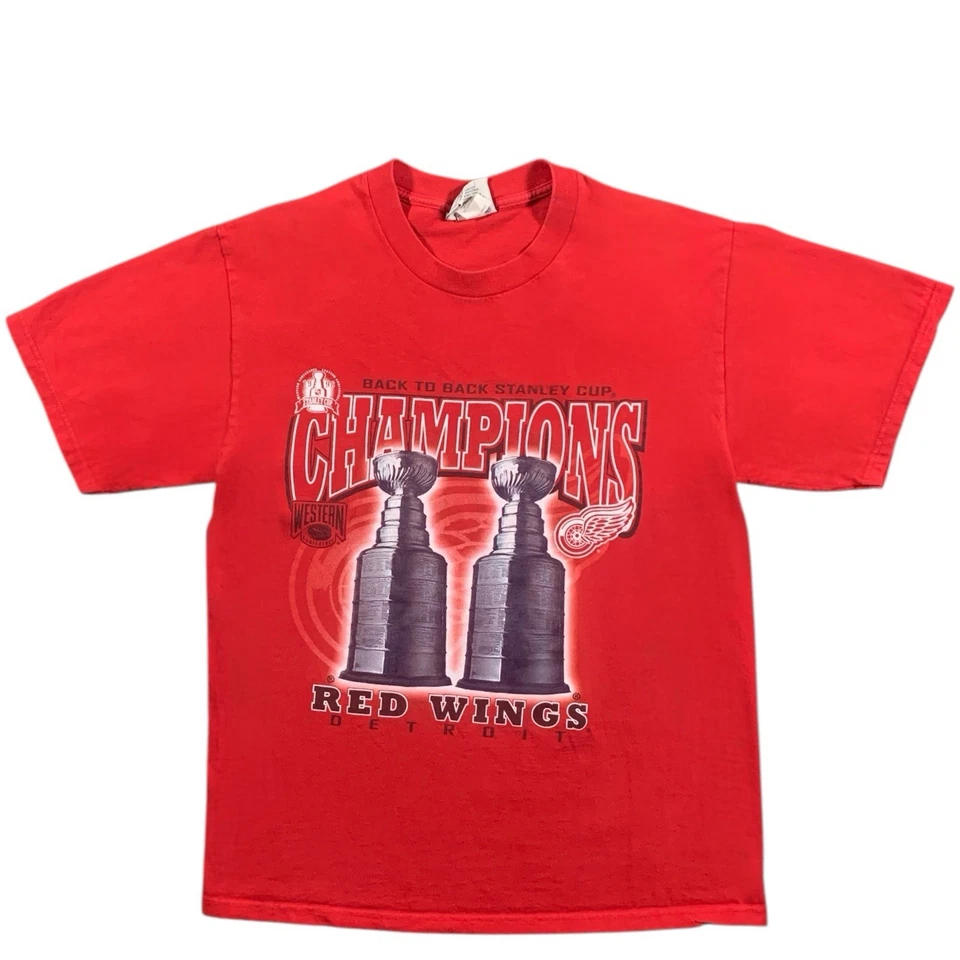 Vintage 90s Detroit Red Wings NHL Hockey T Shirt Size Large - Image 1 of 4