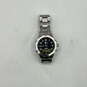 VINTAGE TIMEX INDIGLO MULTIFUNKTIONSUHR SCHWERES GEHÄUSE EDELSTAHL GEBRAUCHT, IN EINWANDFREIEM ZUSTAND - Bild 1 von 11