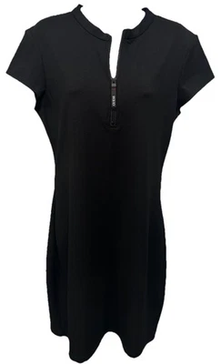Guess Dress Women's Size Large Above Knee Front Zip Up Stretch Short Sleeve NWT - Image 1 of 4