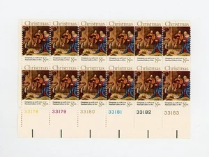 CHRISTMAS ISSUE STAMPS OF 1971 - PLATE BLOCK OF 12 - MINT CONDITION - SCOTT 1444 - Picture 1 of 2