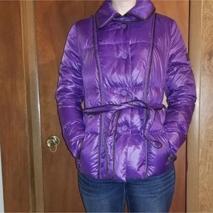 Escada Sport lila Winter Steppjacke mit Gürtel Gr. 40 - Bild 1 von 7