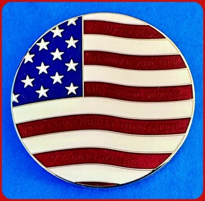 Geocoin American Cacher Trackable & Adoptable Polished Nickel - Image 1 of 2