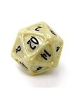 Polyhero Dice: 1D20 Orb - Parchment With Black Ink