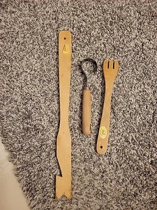 Lot or 3 Wooden Utensils HOAN Taiwan Unique tools  - Picture 1 of 8