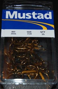 25 Stück Mustad 3551 Größe 7/0 Bronze Muskie Drillinge 3551-70 - Bild 1 von 2