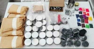 Candle Making Kit and Supplies Tins 5kg Soy Wax Dyes Wicks Tea Lights - Image 1 of 4