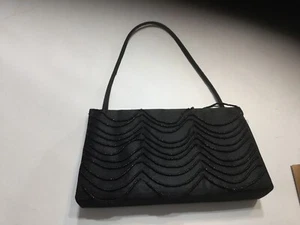 Vintage Black Victoria Secret Evening Bag Beaded 7.5 “ X 4” With Strap Used 1X - Picture 1 of 6