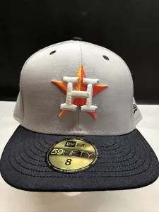 Houston Astros 59fifty Size 8 Grey Fitted Hat New Era - Picture 1 of 7