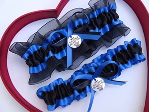 New Handmade Star Wars YODA  Wedding Garter Royal Blue  Black - Picture 1 of 1