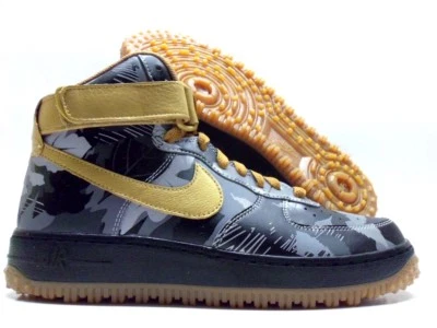 NIKE MOON FORCE 1 ВЫСОКИЙ ID «КАМУФЛЯЖ» ЧЕРНЫЙ/СЕРО-ЗОЛОТОЙ РАЗМЕР ЖЕНЩИН 9 [808795-982] - Изображение 1 из 4