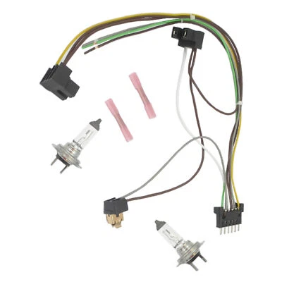 Arnés de cableado de faros izquierdo/derecho Benz S55 S600 y bombilla de faros H7 70W Foto 1 de 2