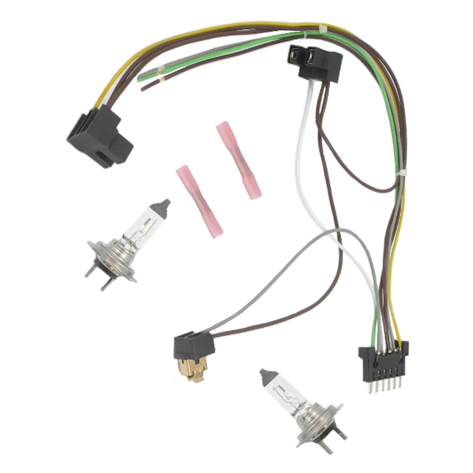Arnés de cableado de faros izquierdo/derecho Benz S55 S600 y bombilla de faros H7 70W Foto 1 de 2