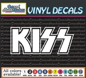 KISS Music Rock & Roll Guitar Vinyl Die Cut Car Decal Sticker 8 - Picture 1 of 1
