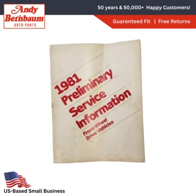 1981 Plymouth Anteriore Ruota Drive Passeggero Auto Preliminare Servizio Manuale - Immagine 1 di 4