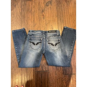 Red Rivet Womens Slim Skinny Jeans Blue Faded Pocket Embroidered Denim Juniors 1 - Picture 1 of 4
