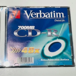 1 Pack of 20 Verbatim 43348 CD-R 700MB 48X Single Blank Media CD in Jewel Cases - Picture 1 of 3