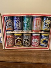 1984 Sports Soda Big Ten Football Collector Cans w/ Schedules & In Original Box!