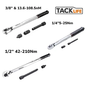 Tacklife 1/2-1/4-3/8 Zoll Drehmomentschlüssel Drehmoment Werkzeug Neu - Bild 1 von 11