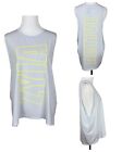 Zyia Active Tank Top Women XXL Gray Yellow Muscle Mesh Breathable Sport Athletic