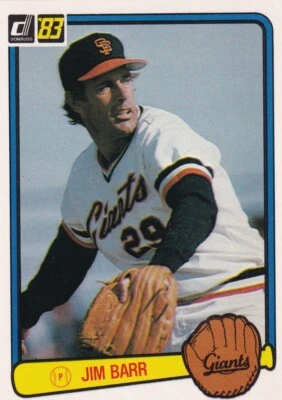 JIM BARR 1983 Donruss #398 - Image 1 of 2
