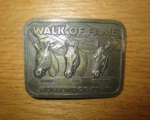 Vintage Collectible Walk of Fame Hollywood Park 1980 Horses Belt Buckle - Picture 1 of 2